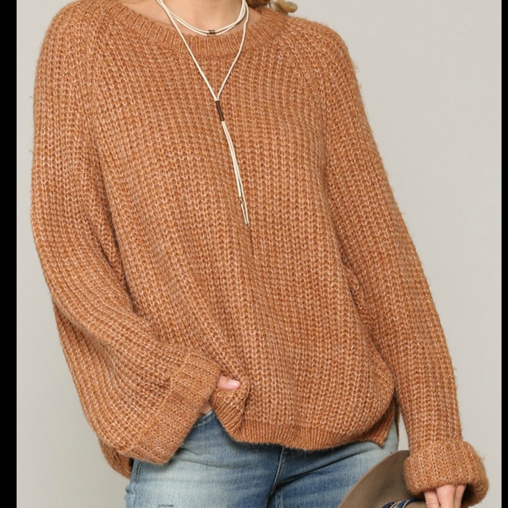 NWT oversized Dahlia knit sweater in copper